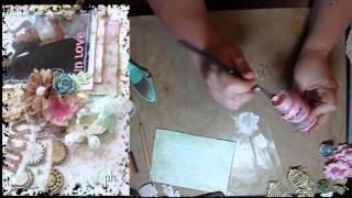 Shabby Chic Scrapbooking Techniques Ideas Tutorial with Amy Prior [upl. by Ostap522]