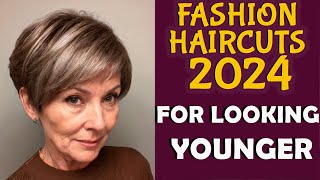 FASHION Short Haircuts 2024 For OLDER WOMEN 50 60 70 [upl. by Eednahs]