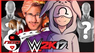 Markiplier amp  vs Ohmwrecker amp   YoutubersHeroes Round 1  WWE 2K17 s6e5 [upl. by Euridice58]