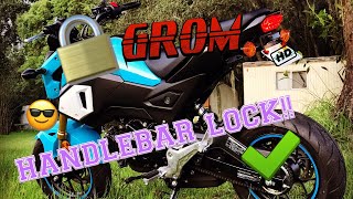 HOW TO LOCK HONDA GROM HANDLEBARS EASY [upl. by Hokanson779]