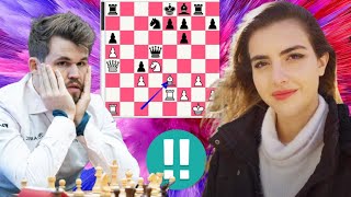 Wonderful Magnus Carlsen vs Alexandra Botez chess game 527 [upl. by Nairdna]