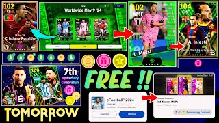 What Is Coming On Tomorrow amp Next Monday  eFootball 2024 Mobile  v351 Update amp Free Coins [upl. by Teahan661]