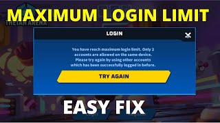 Maximum Login Limit in Thetan Arena  Tagalog [upl. by Ecinahs]