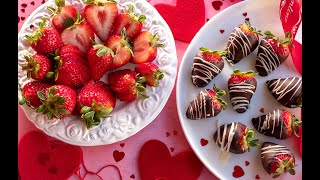 Easy Chocolate Dipped Strawberries with microwave [upl. by Opiak]