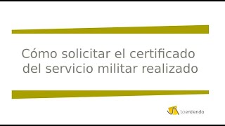 Cómo solicitar el certificado del servicio militar realizado [upl. by Madelina]