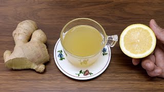 How To Make Ginger And Lemon Tea   Health Benefits   Herbal Tea Recipe [upl. by Ryle]