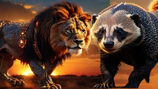 Honey Badger vs Lion  Epic Animals Fight  How the Fearless Badger Humiliates the King of Wildlife [upl. by Senecal]