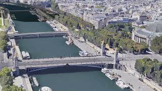 Pont Alexander III 3D NO SOUND Google Earth Studio [upl. by Nnayecats]