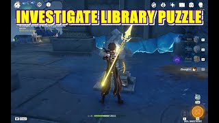 Investigate The Rear of The Library and Solve The Puzle  Genshin Impact [upl. by Anivlac]