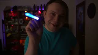 ASMR  Star Wars Light face touches with a Lightsaber  Face touching  mouthsounds [upl. by Aday660]