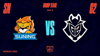 SN vs G2  Tiebreaker  Worlds Group Stage Day 5  Suning vs G2 Esports 2020 [upl. by Niatsirhc253]