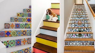 Stairway Renovation Ideas Easy Stair Riser Makeover Design Ideas [upl. by Cristoforo308]