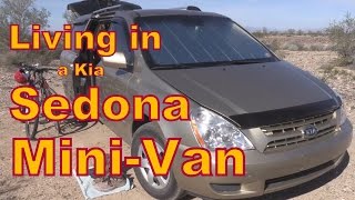 Van Tour of Nomad Living in a Kia Sedona Minivan [upl. by Anitsud]