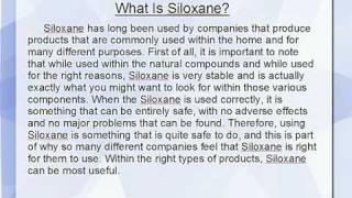 What Is Siloxane [upl. by Jacquet5]