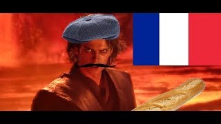 Anakin is defeated by Obi Wan by high ground but its voiced by French Google Translate [upl. by Eelan57]