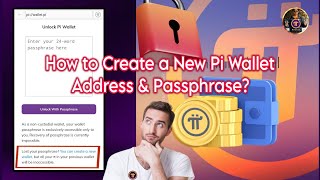 How to Create a New Pi Wallet Address amp Passphrase StepbyStep Guide [upl. by Surad]