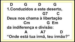 HINO DA CAMPNHA DA FRATERNIDADE 2024  EM  G  SOL MAIOR COM CIFRAS [upl. by Stearn]