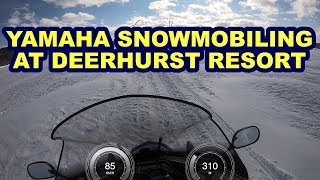 Snowmobiling at Deerhurst Resort Yamahafull riding video [upl. by Armelda997]