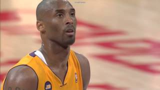 Kobe Bryant shots his last two free throws after probable torn achilles tendon vs Warriors [upl. by Yessej]