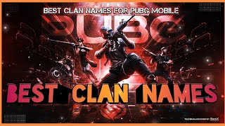 TOP 10 Best Clan Names for Pubg Mobile and Pro Clan names 2021 Giveaway🔥 [upl. by Willtrude]