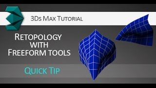 3ds Max tutorial Retopology with Freeform tools [upl. by Latsryc]