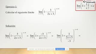 Límite de variable infinita Número e Primera parte [upl. by Jourdain206]