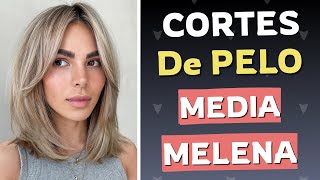 Cortes de Pelo Media Melena 2025 para Mujer  Moda MV [upl. by Nitin]