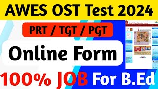 PRT  TGT  PGT Online Test 2024  Awes Ost Online Form Apply Process [upl. by Zorina802]