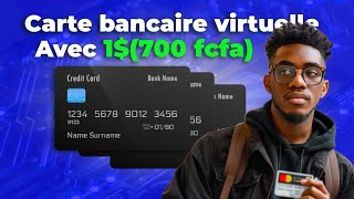 Carte bancaire virtuelle à 1700Fcfa éligible à PayPal et accepté pour les paiements en ligne [upl. by Navak]