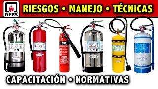 Selección de extintores 🧯 USO Y MANEJO DE EXTINTORES 🔥 NFPA10 incendios [upl. by Cand]