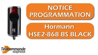 Programmation télécommande Hormann HSE2868 BS BLACK [upl. by Lananna168]