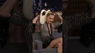 Cara Delevingne Plays shorts short shortsvideo funny funnymoments caradelevingne guitar best [upl. by Hgieliak]