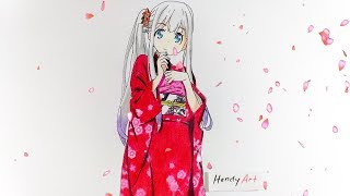 menggambar Anime Girl Sagiri Izumi  Eromanga Sensei [upl. by Inahc332]