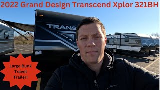 2022 Grand Design Transcend Xplor 321BH Large Bunk House Travel Trailer [upl. by Leschen823]