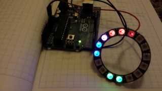 Arduino RGB LED Clock with adafruit neopixel ring [upl. by Jocelyne]