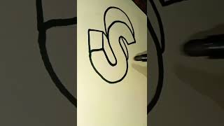 Squotname letter drawingcomment your name letter shortsfeed shorts short viralvideo trending [upl. by Madaih]