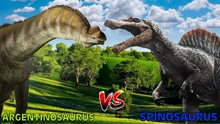 Argentinosaurus vs Spinosaurus  Dinosaur Deathmatch Fight S2E15 [upl. by Nikos]