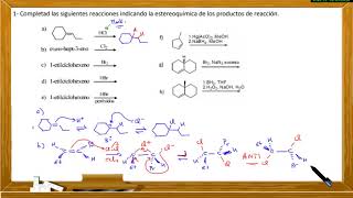 Ejercicio sobre reacciones de alquenos parte 1 [upl. by Nivad673]