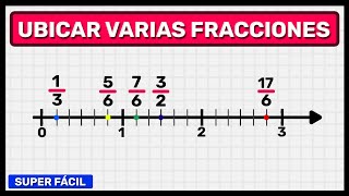 UBICAR VARIAS FRACCIONES EN LA RECTA NUMÉRICA Super fácil [upl. by Haneehs]