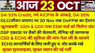 DA53 Credit अब नये AICPIN के आंकड़े 55 पहुँचा  DoPPW का ऐलान 10th Pass को ग्रांट सुपरवाइजर जा [upl. by Aklim]