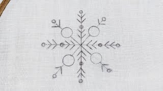 Simple amp Elegant All Over Snowflake Motif for Dress Filling Hand Embroidery [upl. by Lindsy210]