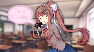 AI Voice Monikas Writing tip of the Day DDLC Animation [upl. by Ailedamla]