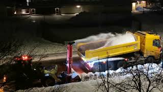 SNOWBLOWER IN ACTION REMOVING TONS OF SNOW 2 of 2 [upl. by Aeirdna]