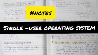 single user operating systemTypes of Opreating system notes easy amp simpleclassification of Os [upl. by Jelle]