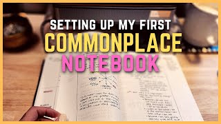 Setting up my commonplace book my first second brain notebook 📓 😍 [upl. by Giardap]