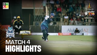 Match 4 Highlights I Day 2 I Durban Wolves vs Harare Bolts  Zim Afro T10 Season 2 2024 [upl. by Cleres831]