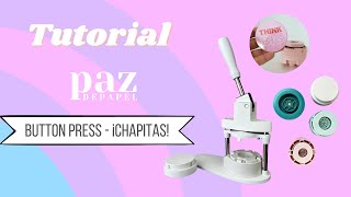 Cómo hacer chapas con la Button Press  Máquina para hacer chapitas personalizadas tutorialchapas [upl. by Odrarej]