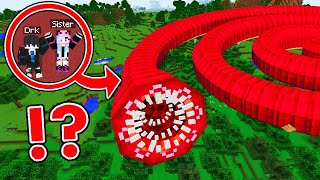 We Got Inside This Longest Scary Blood Worm in Minecraft [upl. by Cindy]