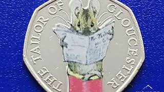 COLOURED The Tailor of Gloucester 50p Peter Rabbit 50p Worth [upl. by Ezarras767]