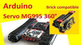 Arduino  Servo MG995 360°  continuous rotation  Brick compatible [upl. by Airehc]